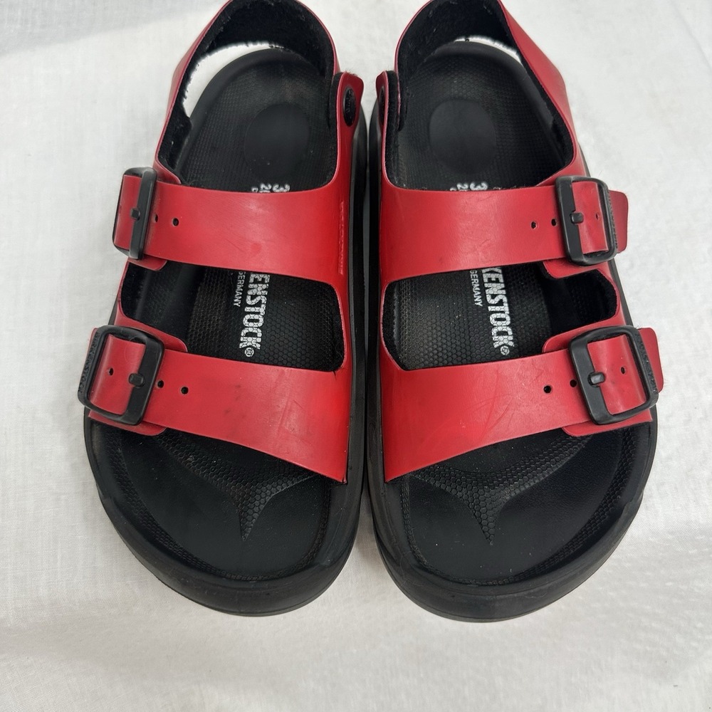 Birkenstock Kids Mogami Sandals Active Red Birko Flor Sandals Size 31 US 13-13.5